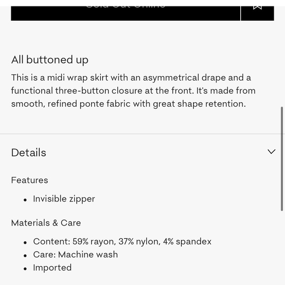 Buttoned-up wrap skirt - Picture 7 of 7